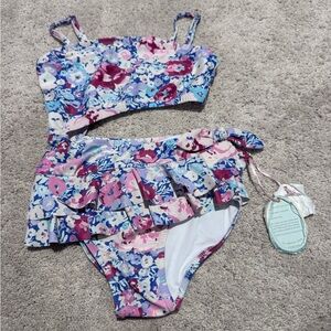 Floral Kids Swim Set sweethoney 6y